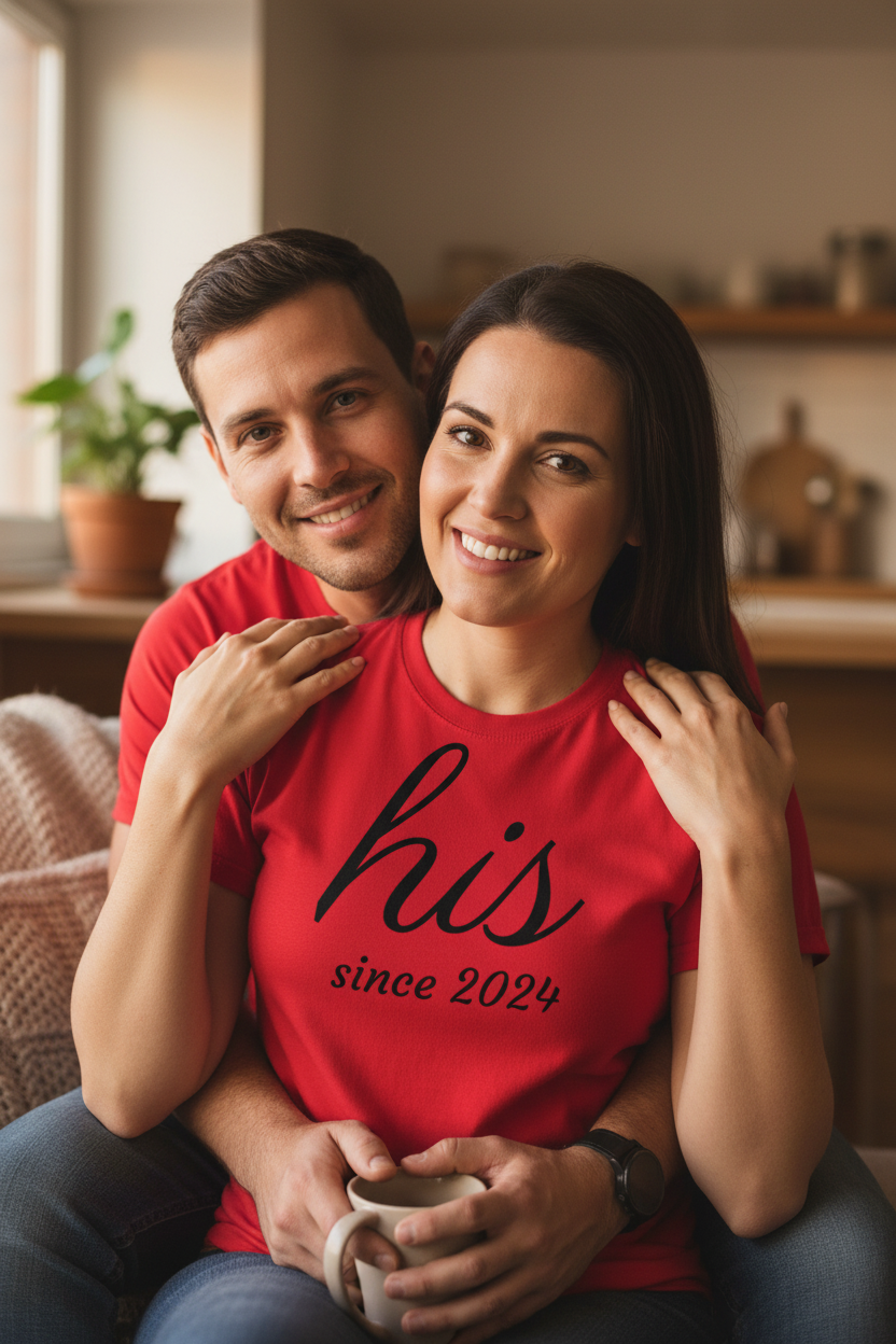 Wife in His Since Shirt - Close-Up