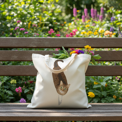 Whiskers Away Tabby Cat Purrfect Eco Tote Bag