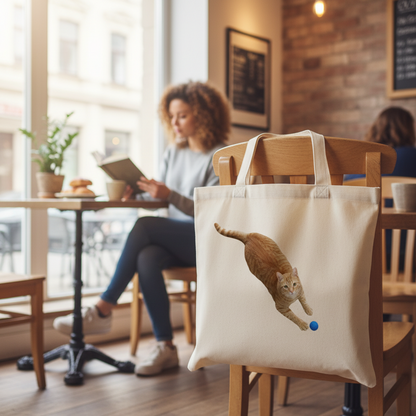 Whiskers Away Large Purrfect Organic Tote Bag