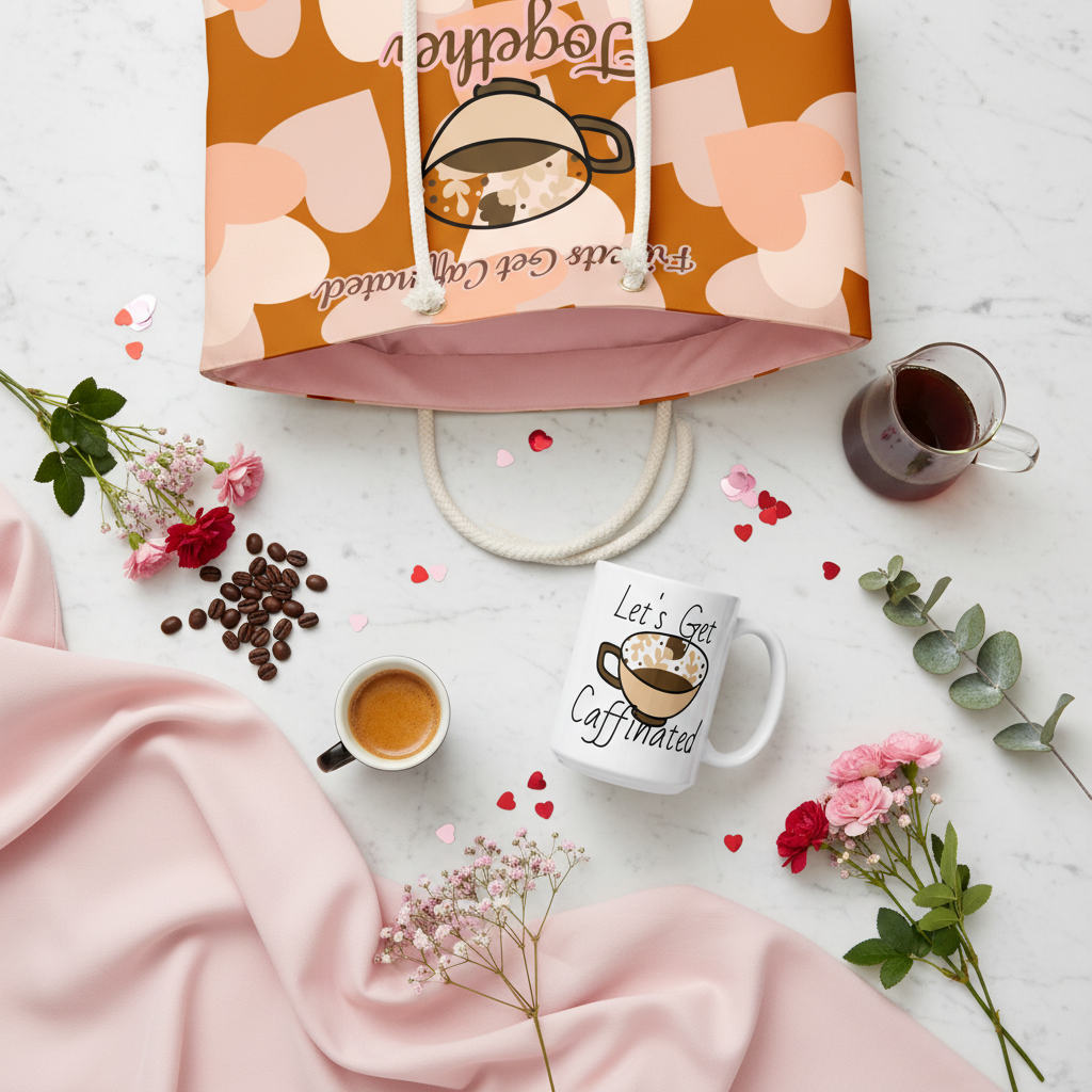 Let's Get Caffeinated Mug and Bag Bundle - Version 3