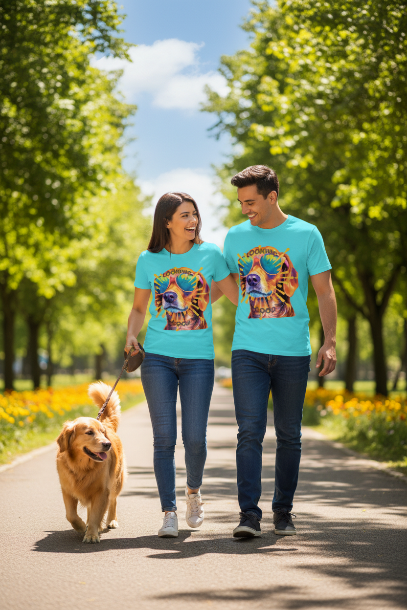 Retro Dog Graphic Unisex T-Shirt | Vintage Cool Dog Tee