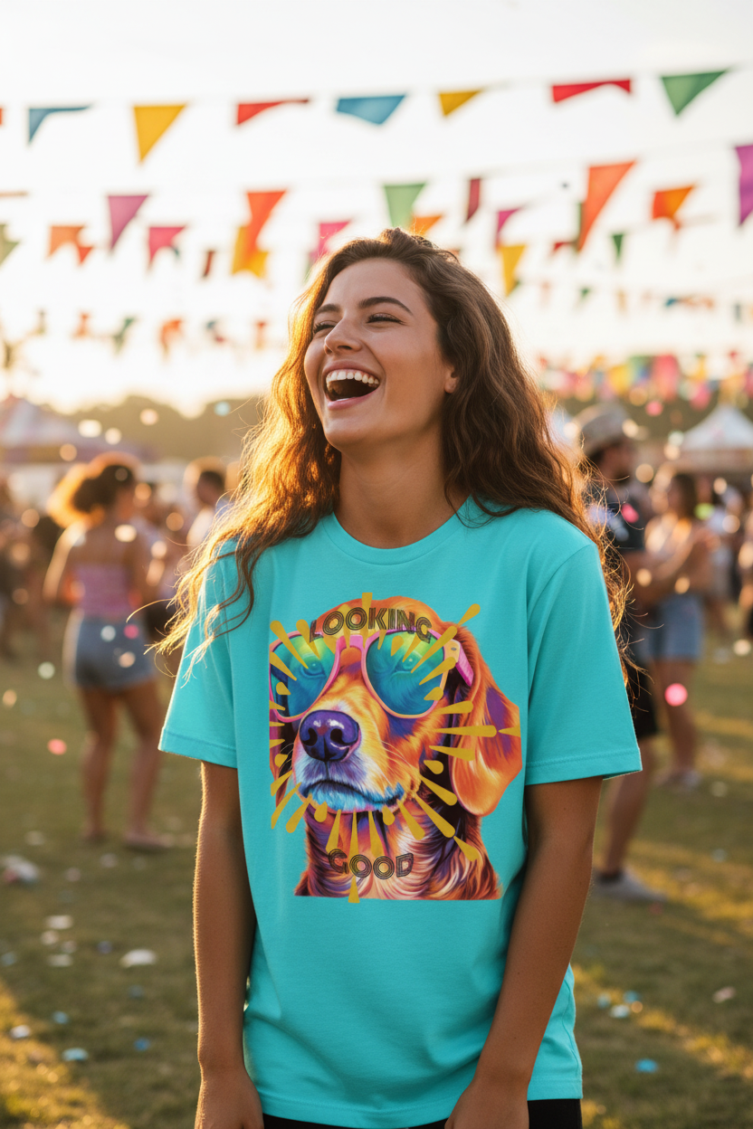 Retro Dog Graphic Unisex T-Shirt | Vintage Cool Dog Tee