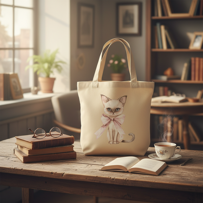 Siamese Cat Tote - Bookstore