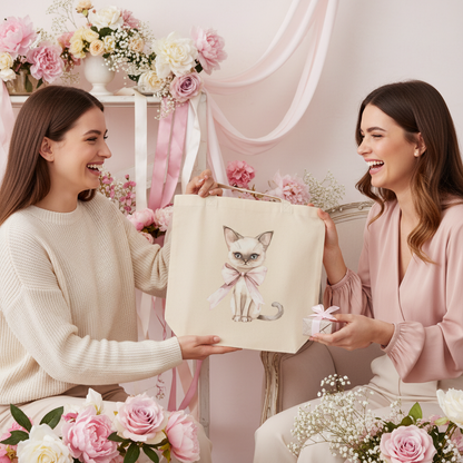 Siamese Cat Tote - Gift with Person