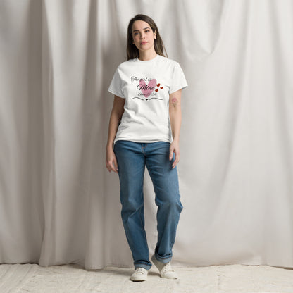 Model Wearing the white The Girl Is Mine Tee