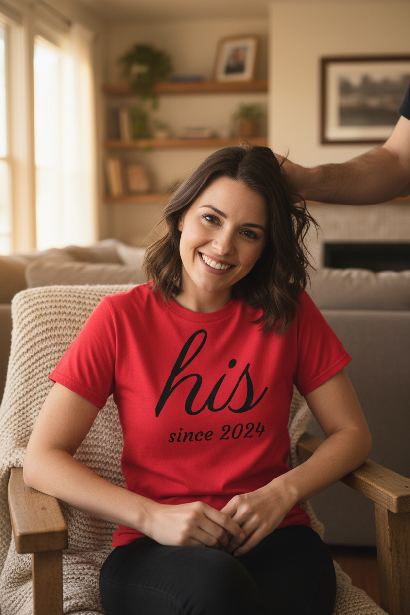 Wife in His Since Shirt - Different Angle